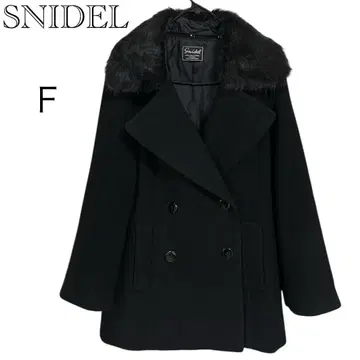 SNIDEL 블랙 더블 브레스트 코트 F