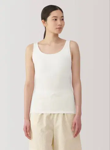무인양품 여성 가슴 볼륨을 줄여주는 브라 탱크탑 XL 오프화이트