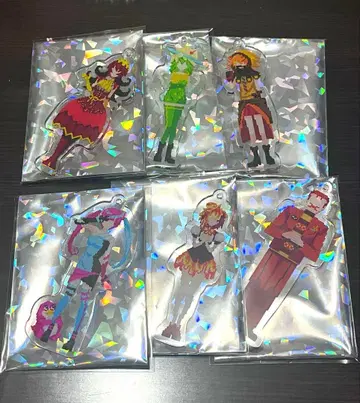 키미가시네 캐릭터 도트 아크릴 키링 키홀더 플로어 마스터 6종 세트