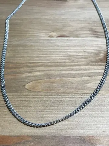 실버 스테인리스 로프 체인 목걸이