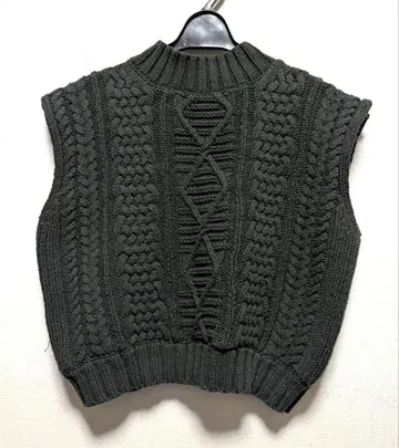 바로크 재팬 리미티드 코튼 100% 니트 베스트 프리 사이즈