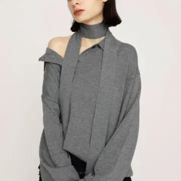 SLY 하이 게이지 니트 비대칭 상의 가을 옷 겨울 의류