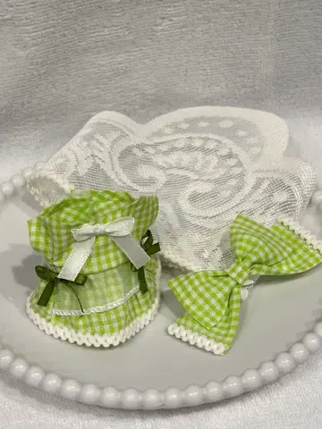 인형 의류 (10cm~11cm) * 그린 x 체크 *