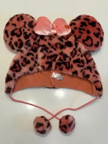 디즈니 레오파드 무늬 팬캡 핑크