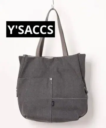Y'SACCS 데님 토트백 그레이 새상품 이삭 백