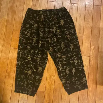 카모 패턴 와이드 팬츠 (블랙 브라운)