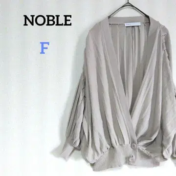 노블 카슈쿨 가디건 돌먼 슬리브 개더 드레이프