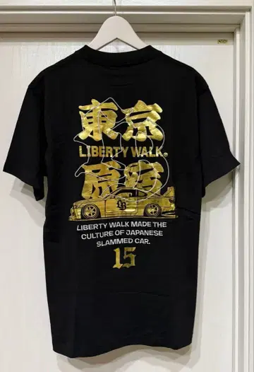 LIBERTY WALK 골드 T셔츠 리버티 워크 하라주쿠 한정판 L