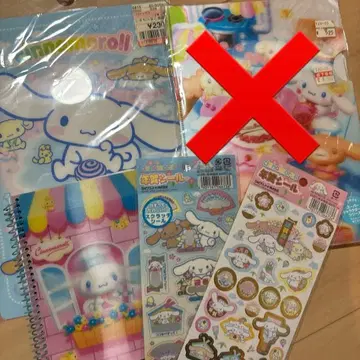 시나모롤 클리어 파일 노트 씰 세트 당시품 편지지 책받침