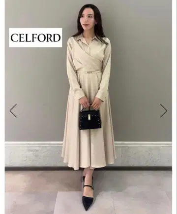 셀포드 CELFORD 불규칙 밑단 원피스 IVR 36