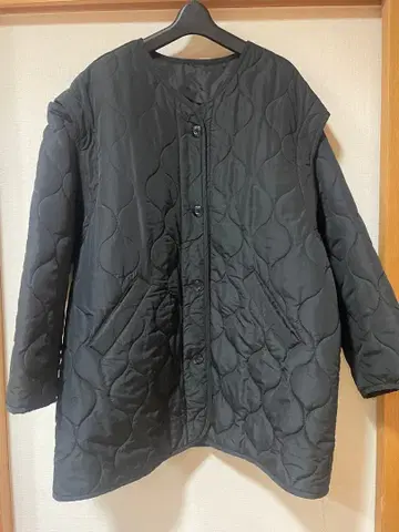 apres jour mignon 블랙 퀼팅 자켓