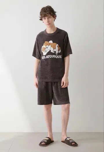 미개봉 새상품 젤라또피케 옴 에어리 모코 도그 자카드 풀오버