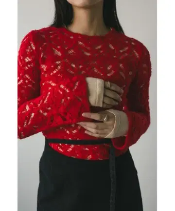 STYLEMIXER 슬라브 크로셰 니트