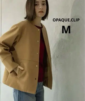 OPAQUE.CLIP 울 라이크 멜톤 노카라 코트