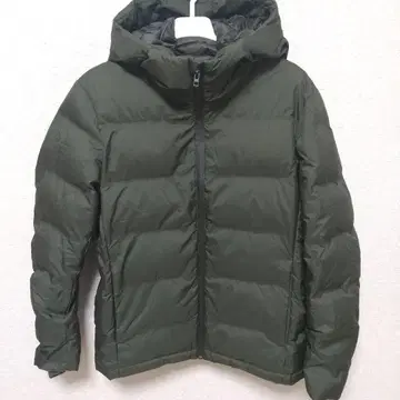 UNIQLO 심리스 다운 자켓 후드티 S 올리브