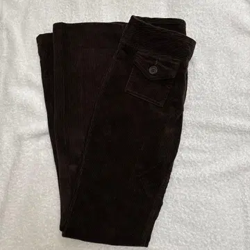 이탈리아제 베네통 코듀로이 플레어 팬츠 38 다크 브라운 미사용