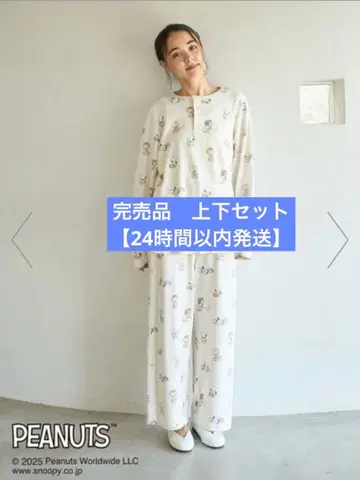 젤라또피케 PEANUTS 오리지널 아트 올 패턴 롱 T셔츠 & 롱 팬츠