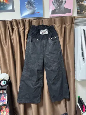 공식 매장 구매 RYE CHASIN 블랙 와이드 팬츠