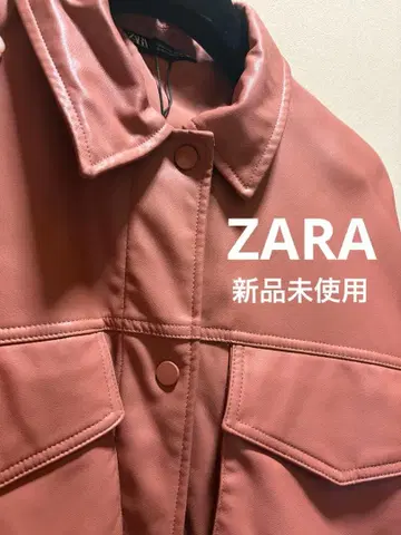 ZARA 자라 라이더 자켓 코트 빨간색 핑크