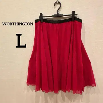 새상품급 WORTHINGTON [ L ] 플레어 스커트 레드 빨간색