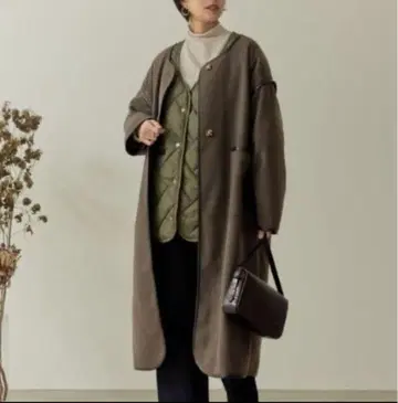 브라운 롱 코트