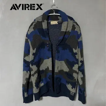 AVIREX 아비렉스 카우친 밀리터리 카모플라주 가디건