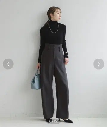 NOBLE 멜톤 하이웨스트 커비 팬츠