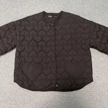 ZARA 하트 퀼팅 다운 자켓