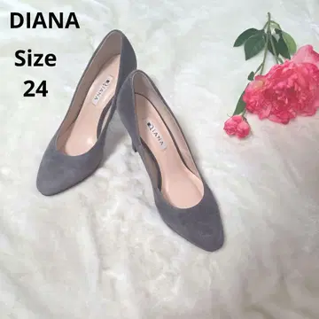 [ 오샤레 DIANA ] 그레이 스웨이드 힐 펌프스 사이즈 24