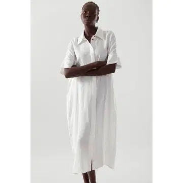 화이트 반팔 셔츠 원피스 cos