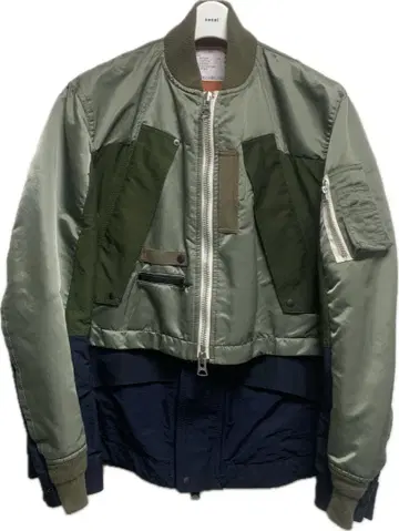 sacai MA-1 자켓 나일론 트윌 믹스 사이즈 1