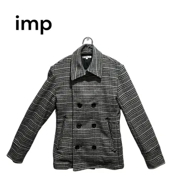 imp 남성용 피코트 하운드투스 체크 패턴
