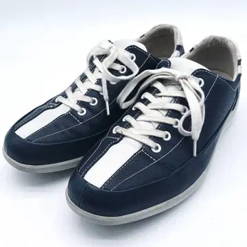 새상품급 아킬레스 솔보 가죽 워킹 스니커즈 네이비 천연 가죽