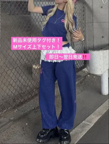 9090 girl OG 로고 글리터 셋업