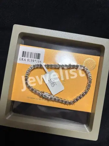 [영원히 빛나는, 당신을 위해] 모이사나이트 테니스 팔찌 4mm