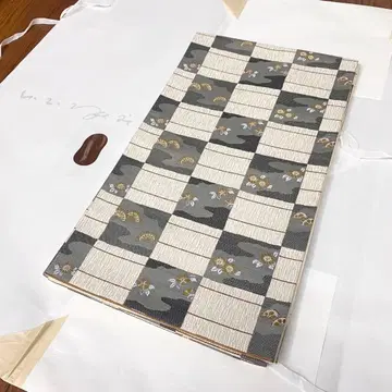 상태 6종 후쿠로 오비 이치마츠 작은 꽃