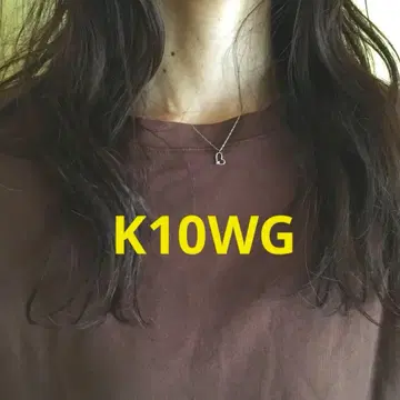 K10WG 화이트 골드 메레 다이아 하트 목걸이 10금