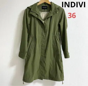 새상품급 INDIVI 인디비 마운틴 파카 모즈 코트 라이너 포함
