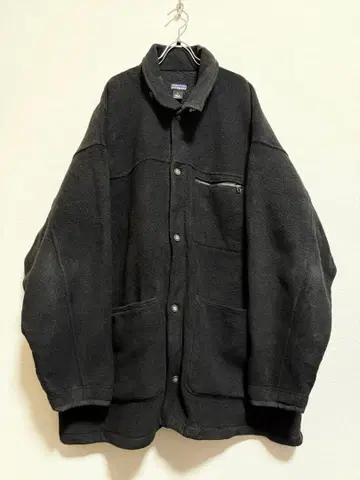 90s Patagonia 파타고니아 셔링 코트 블랙 XL