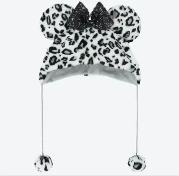 새상품 디즈니 팬캡 미니 레오파드 무늬 화이트