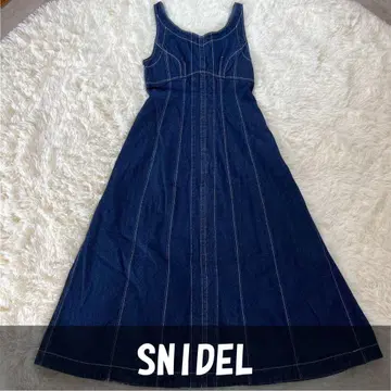 [ SNIDEL ] 슬리브리스 데님 원피스 사이즈 0