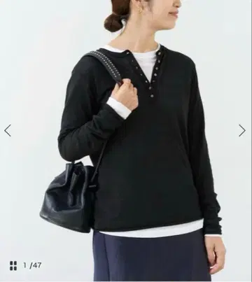 오가닉 코튼 헨리넥 풀오버