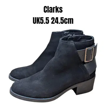 Clarks 클락스 숏부츠 24.5cm 블랙 스웨이드