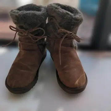 브라운 스웨이드 어그 부츠