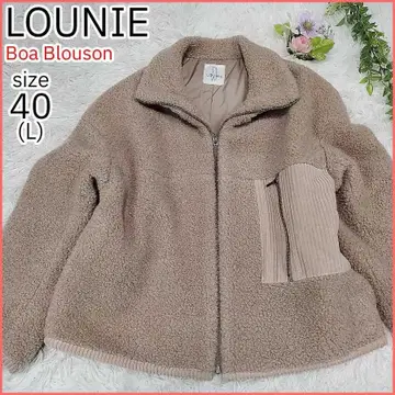 [새상품급] 루니 보아 블루종 자켓 40 L 복슬복슬 도킹