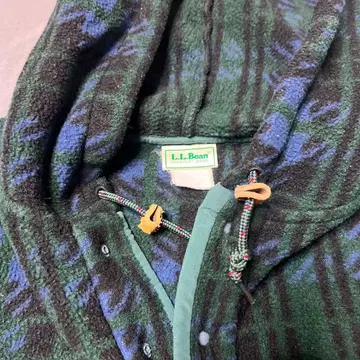 llbean 플리스 하프 지퍼 하운드투스 체크