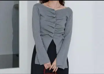 Kastane 프론트 개더 니트 가디건