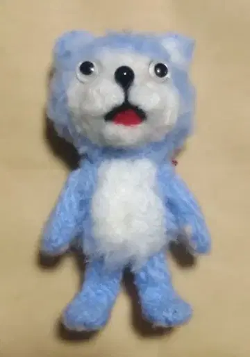 양모 펠트 파란 강아지 봉제 인형 스트랩