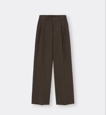 턱 와이드 팬츠 다크 브라운 L 사이즈