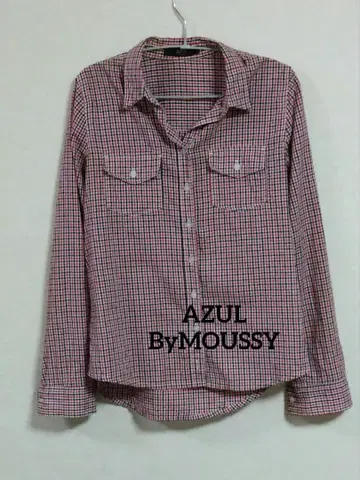 AAZULByMOUSSY 체크 코튼 셔츠 건클럽 체크